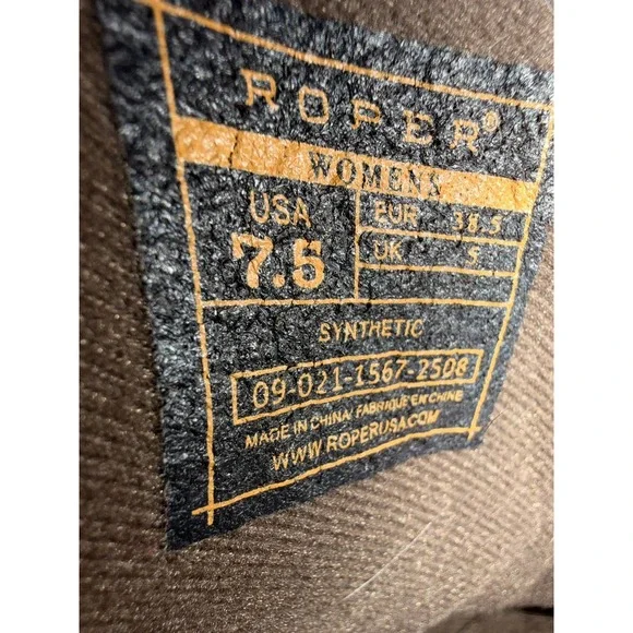 Roper Sedona Ankle Boots Womens 7.5 Brown Faux Leather Aztec Print Western Boho - Picture 6 of 10